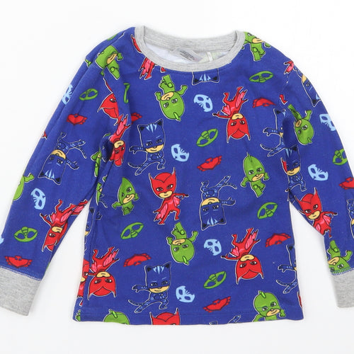 NEXT Boys Blue Solid   Pyjama Top Size 2-3 Years  - Superheroes