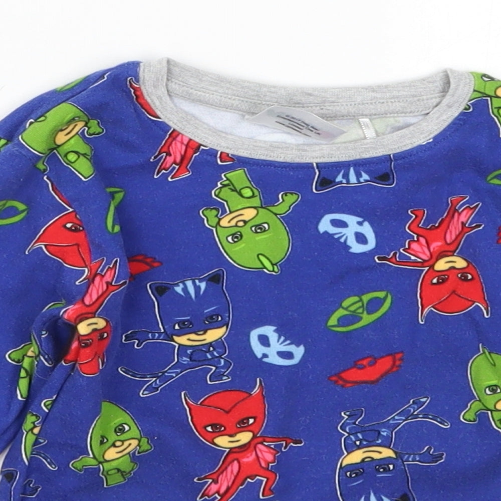 NEXT Boys Blue Solid   Pyjama Top Size 2-3 Years  - Superheroes