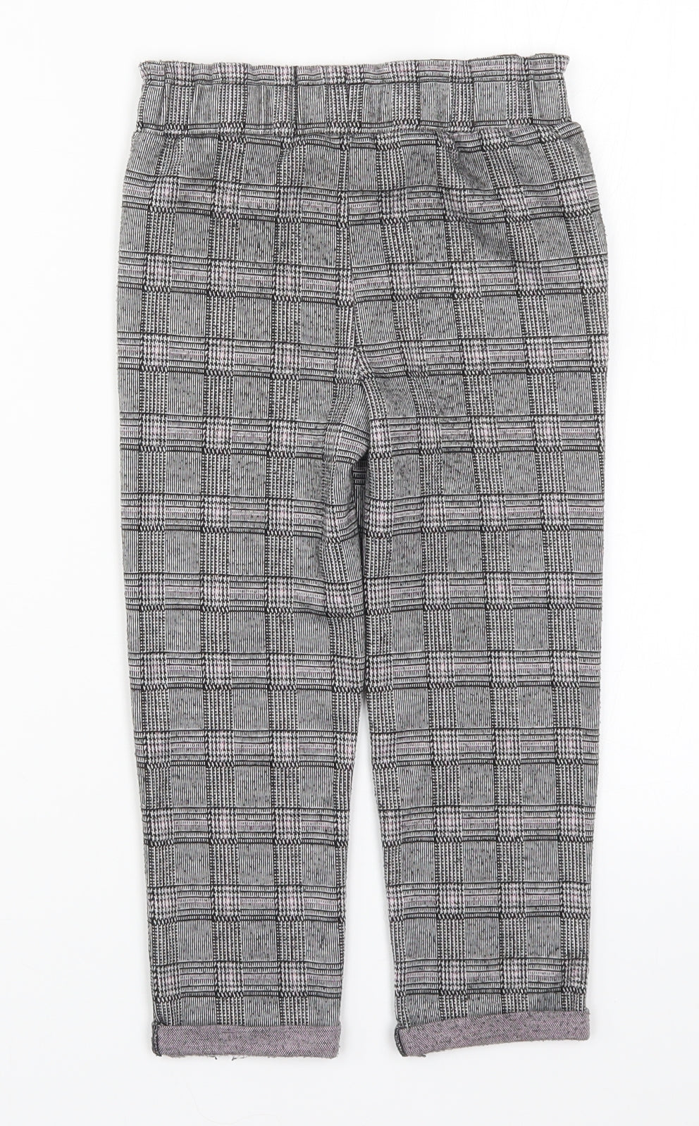 Primark Girls Grey Check  Capri Trousers Size 5-6 Years