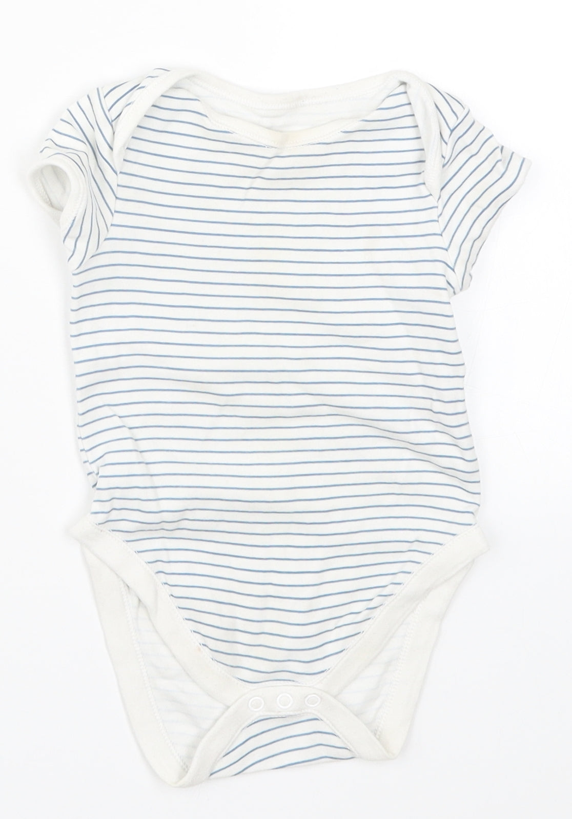 Primark Boys Blue Striped  Babygrow One-Piece Size 9-12 Months