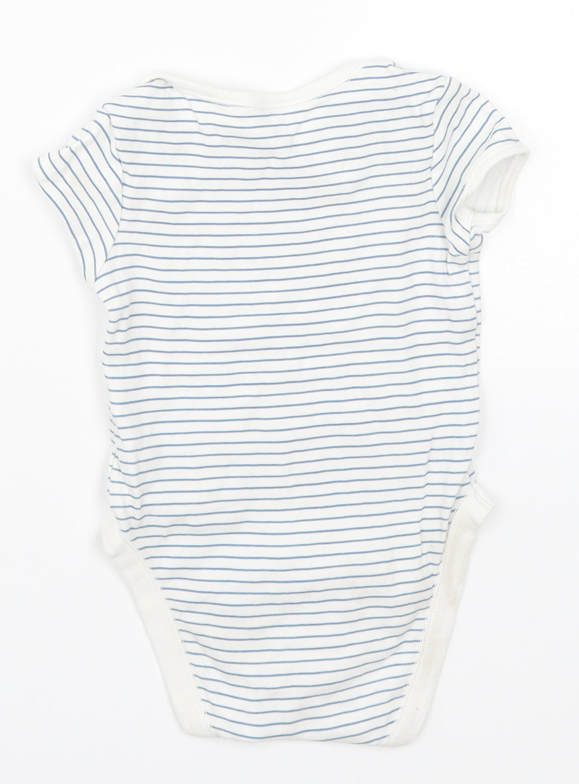 Primark Boys Blue Striped  Babygrow One-Piece Size 9-12 Months