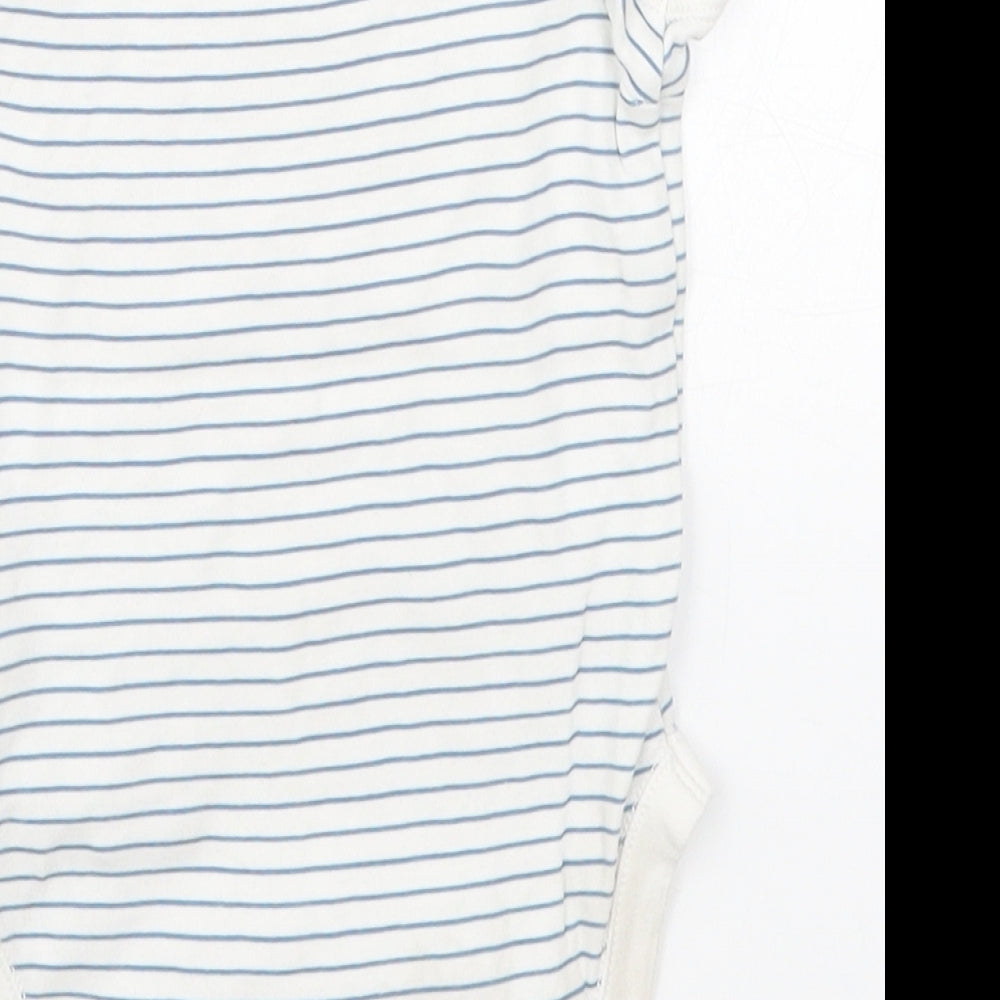 Primark Boys Blue Striped  Babygrow One-Piece Size 9-12 Months