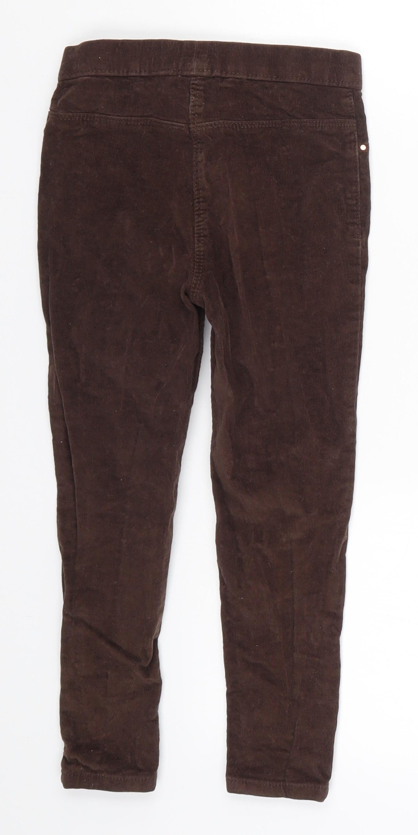 George Girls Brown  Corduroy Carrot Trousers Size 5-6 Years