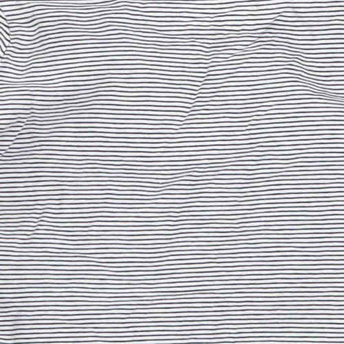 Fred & Flo Boys Blue Striped  Basic T-Shirt Size 12-18 Months