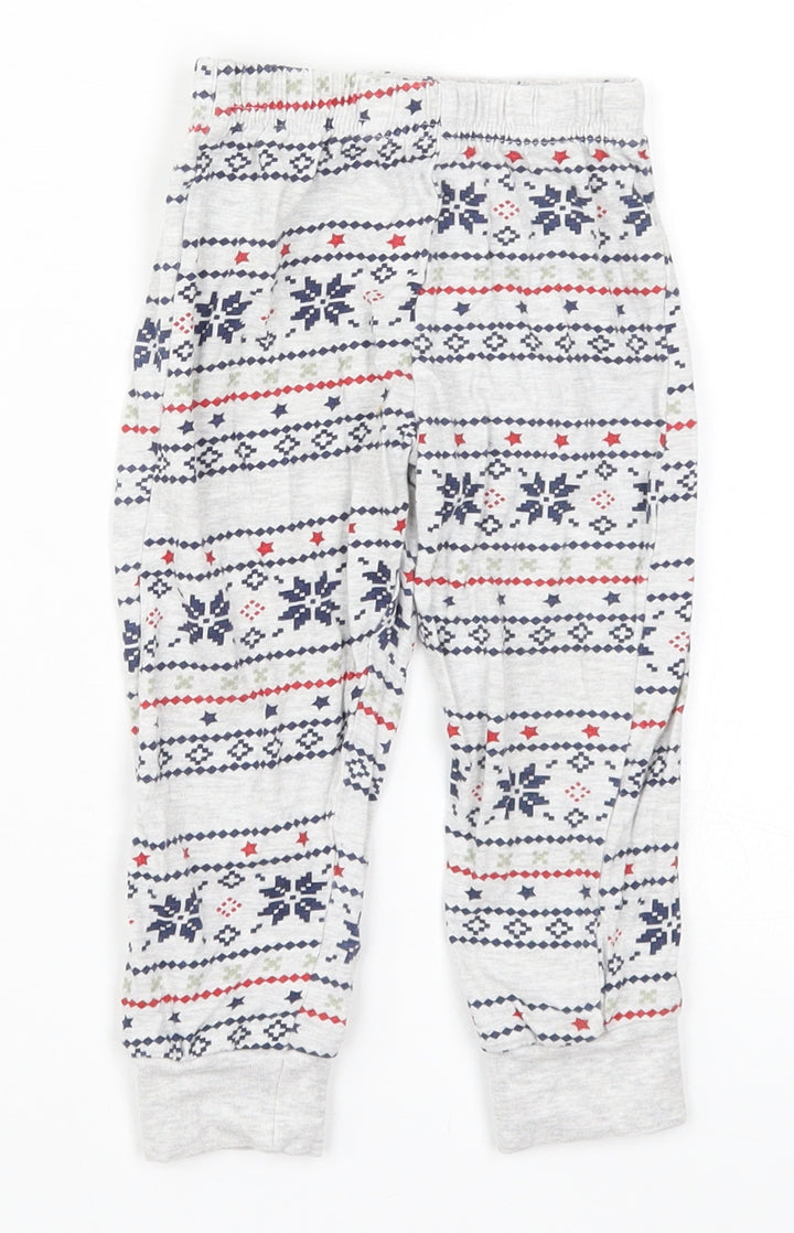 F&F Baby Grey Geometric  Sweatpants Trousers Size 18-24 Months  - Pyjama Pants