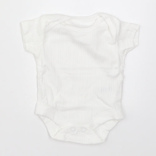 Nutmeg Baby White Striped  Babygrow One-Piece Size Newborn