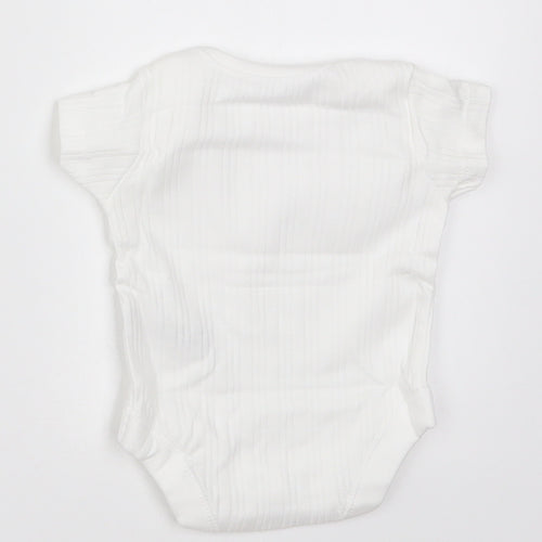 Nutmeg Baby White Striped  Babygrow One-Piece Size Newborn