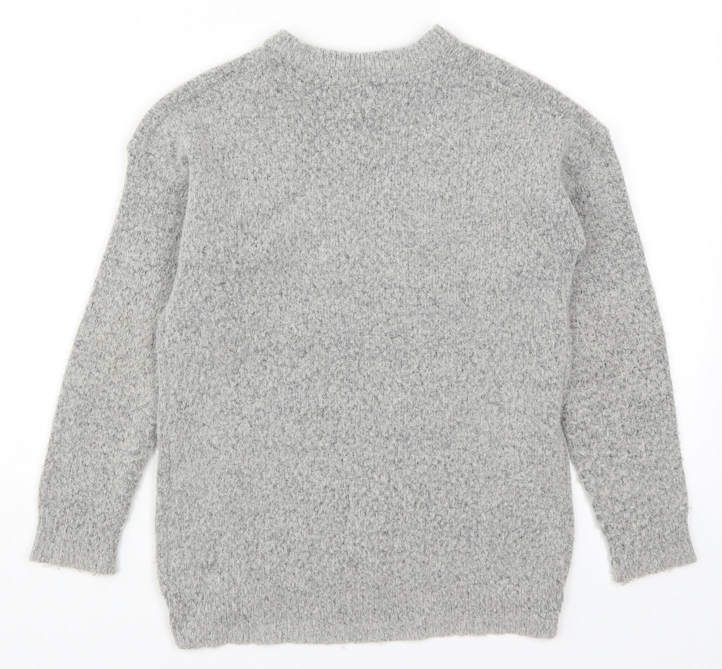 F&F Girls Grey  Knit Pullover Jumper Size 8-9 Years  - Stars
