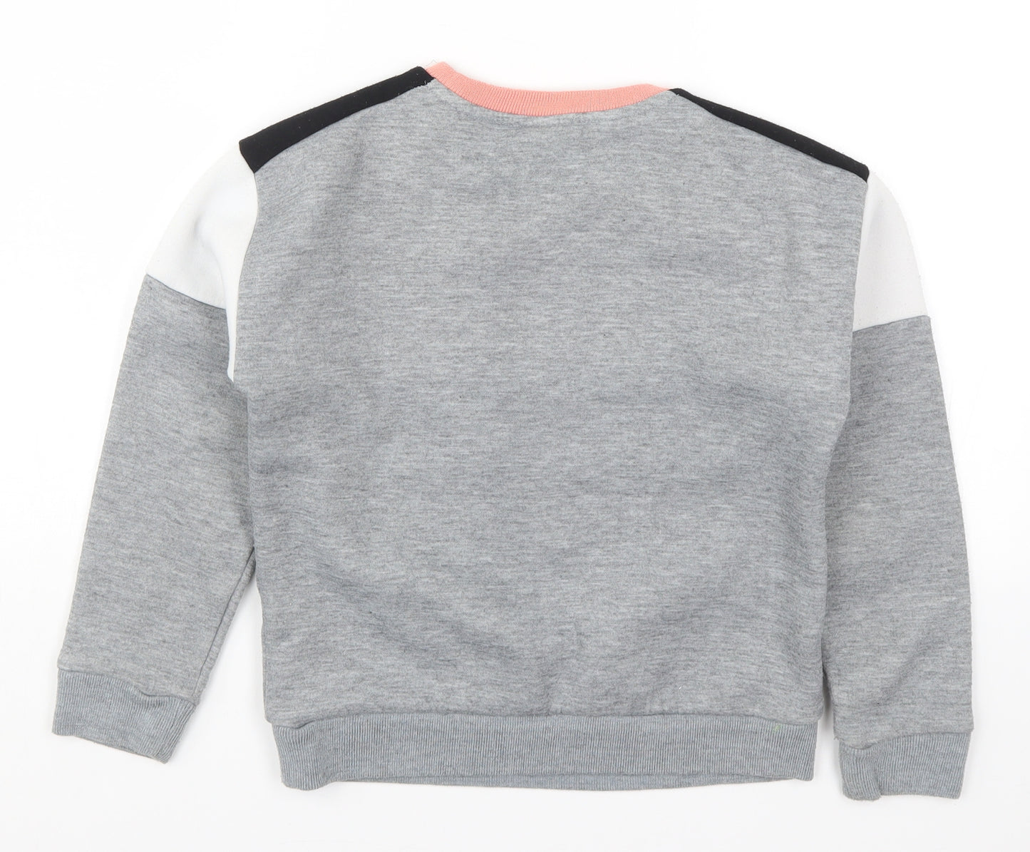 Everlast Girls Grey Colourblock  Pullover Sweatshirt Size 9-10 Years  - Pink