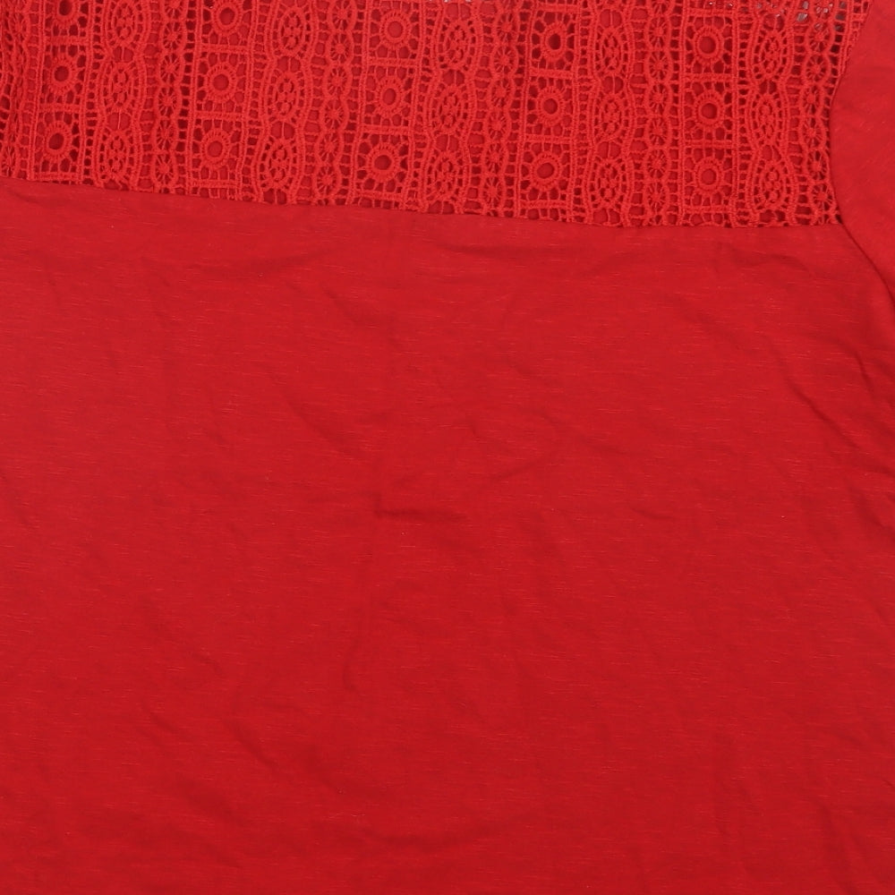 Pep&Co Womens Red   Basic T-Shirt Size 16