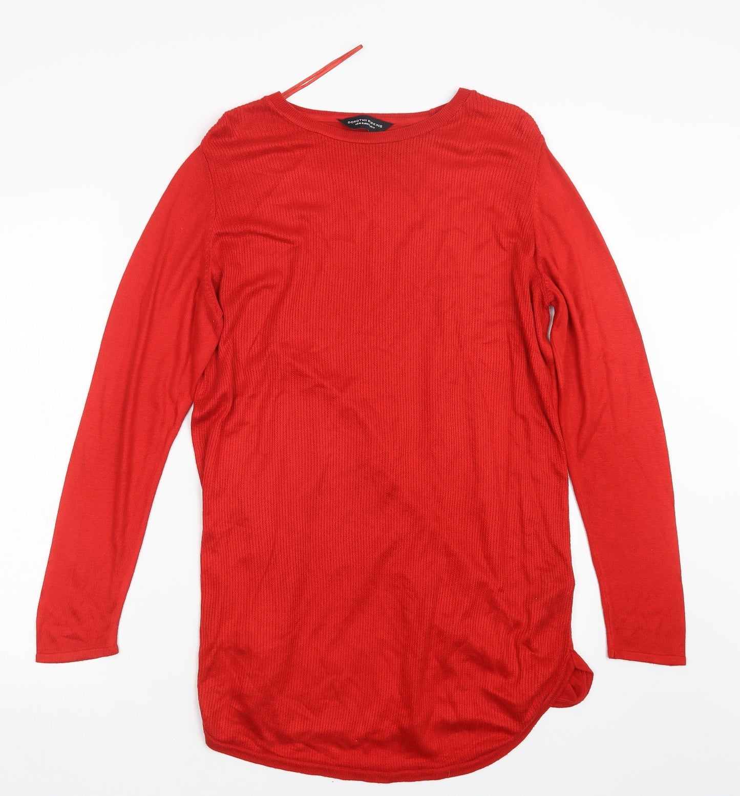 Dorothy Perkins Womens Red  Knit Pullover Jumper Size 14  - Long