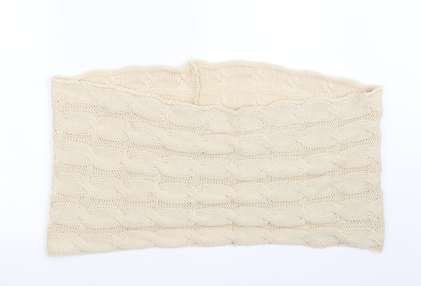 Preworn Womens Ivory  Knit  Scarf   - Snood