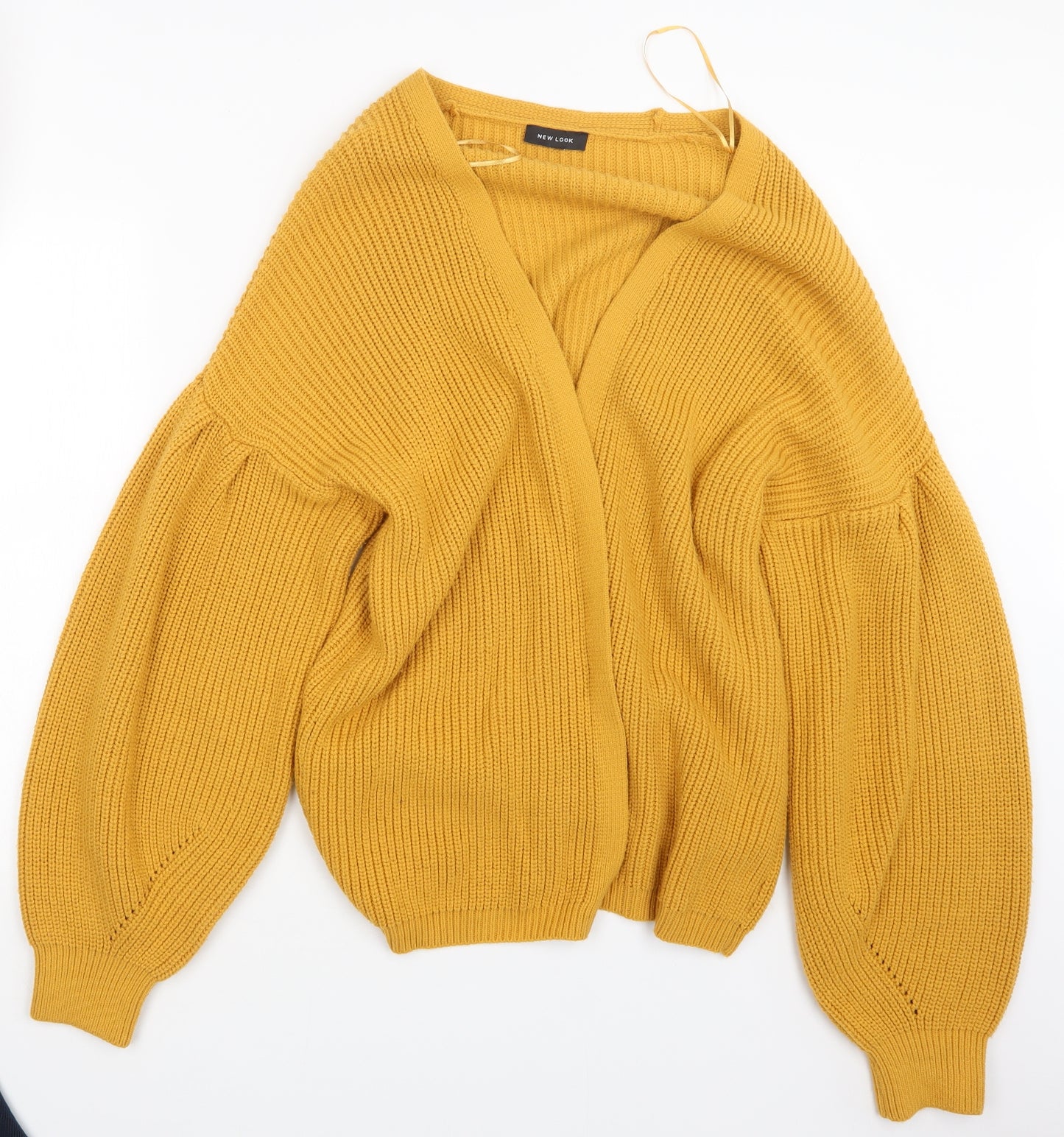 New Look Womens Yellow  Knit Cape Jumper Size L
