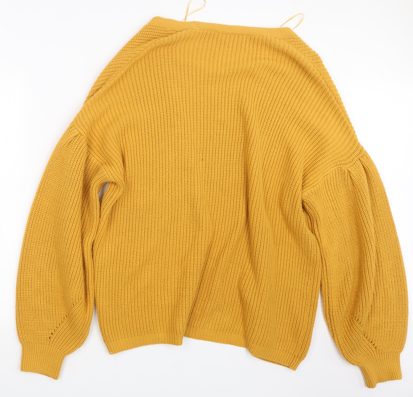 New Look Womens Yellow  Knit Cape Jumper Size L