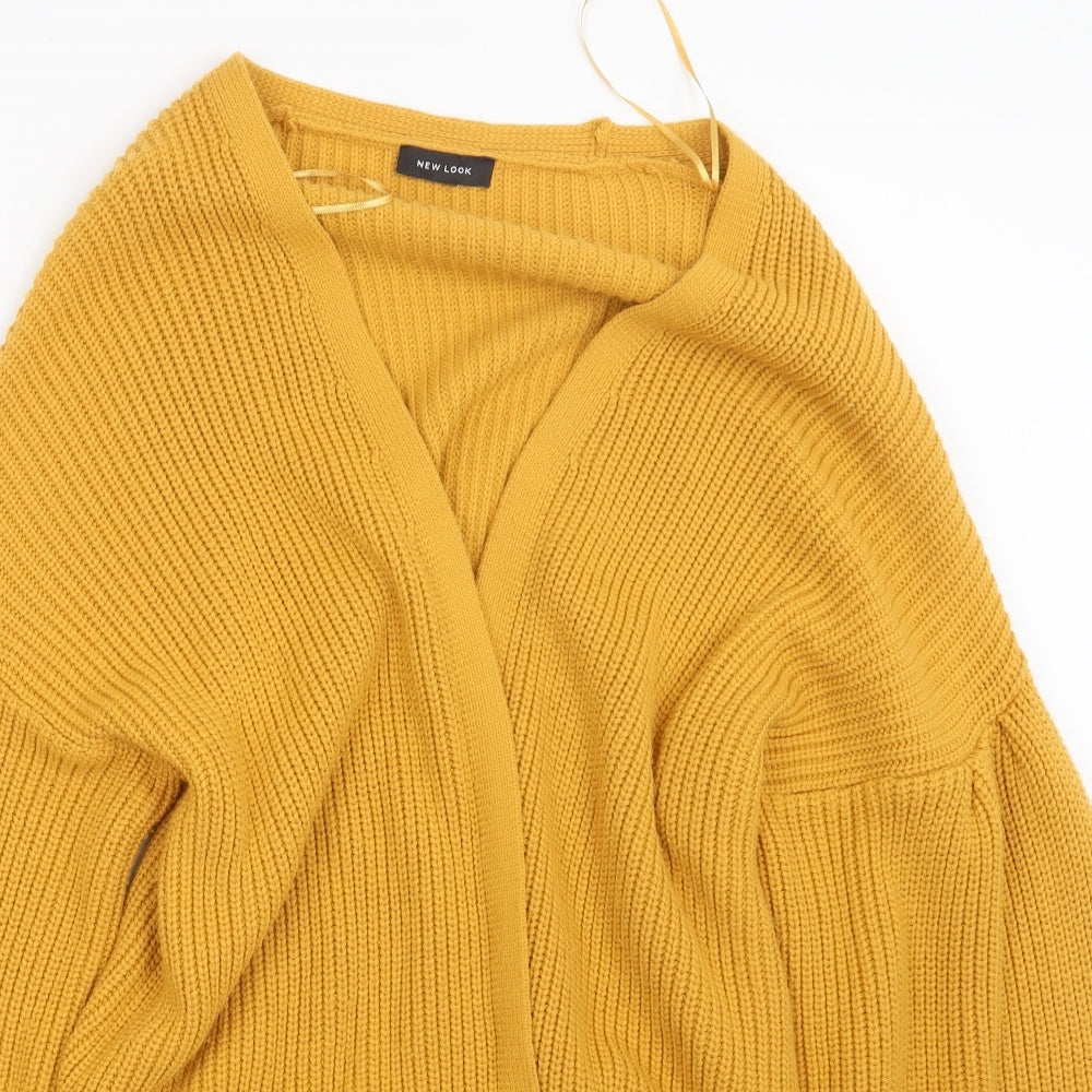 New Look Womens Yellow  Knit Cape Jumper Size L