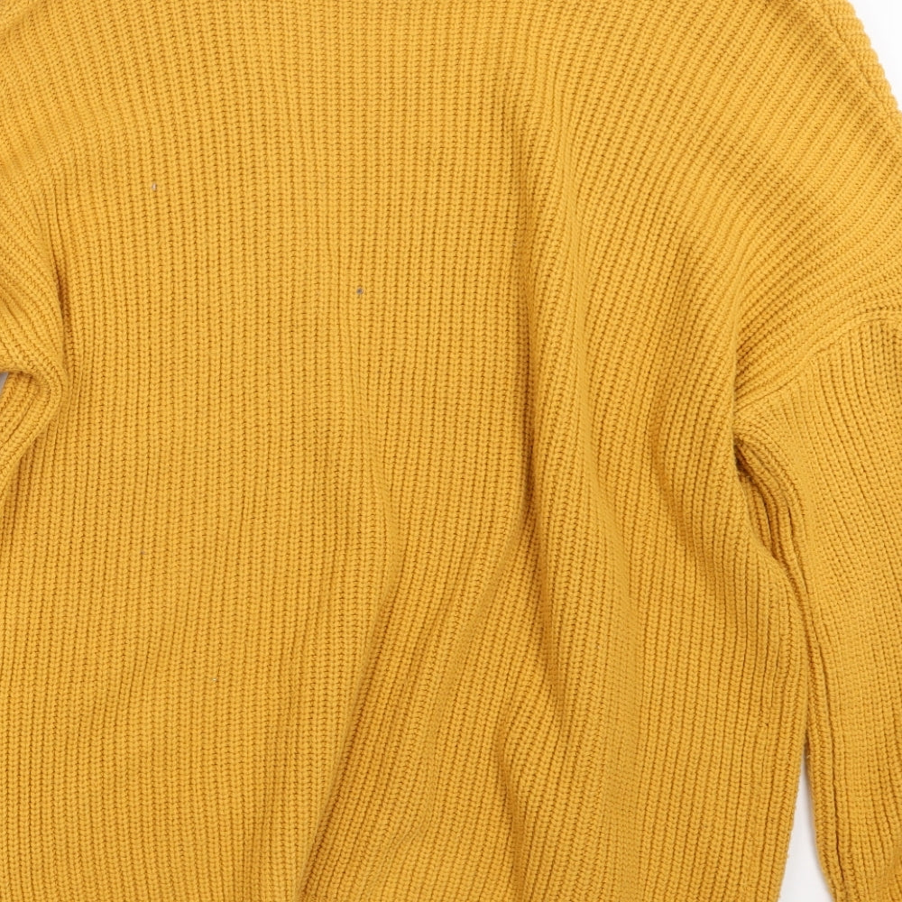 New Look Womens Yellow  Knit Cape Jumper Size L