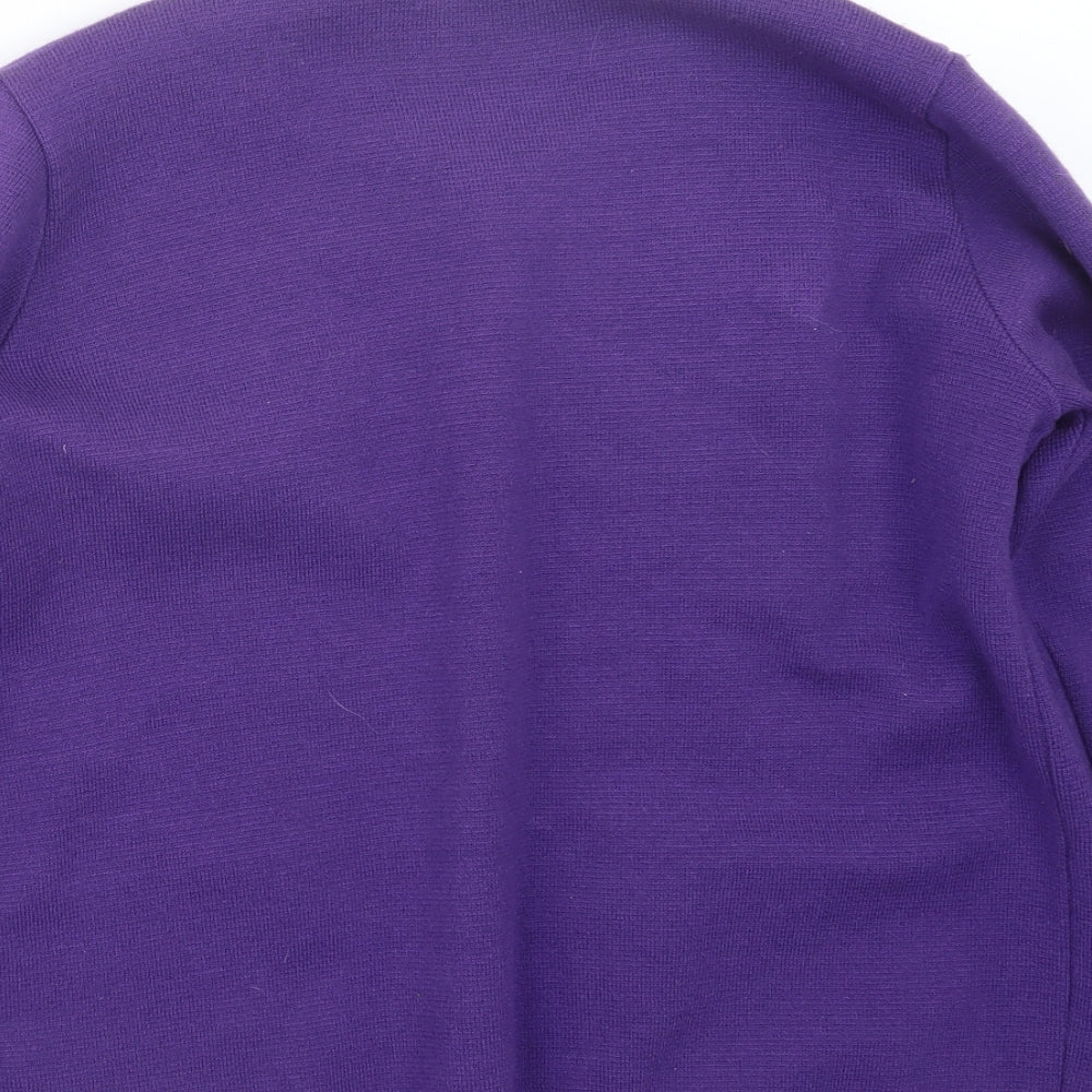 BM Womens Purple  Knit Cardigan Jumper Size S
