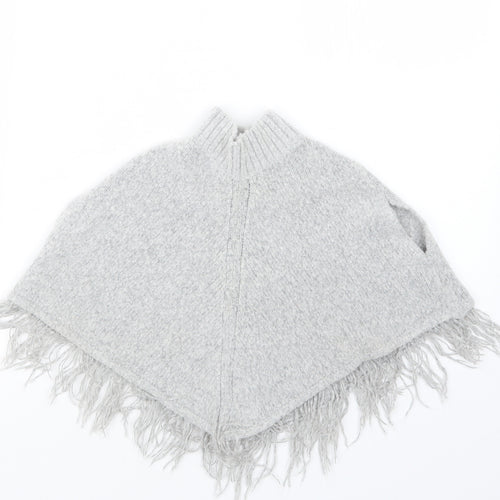 Young Dimension Girls Grey  Knit Cape Jumper Size 18-24 Months