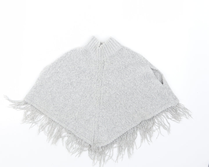 Young Dimension Girls Grey  Knit Cape Jumper Size 18-24 Months