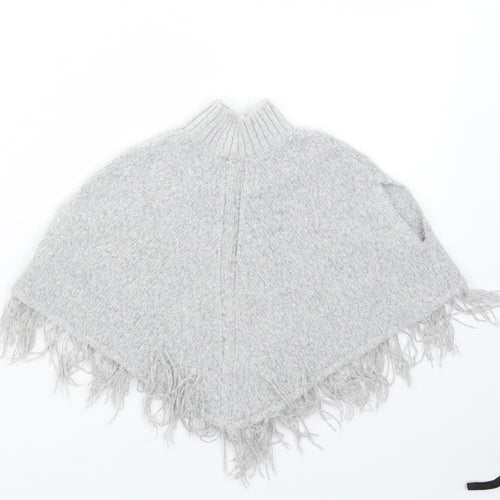 Young Dimension Girls Grey  Knit Cape Jumper Size 18-24 Months
