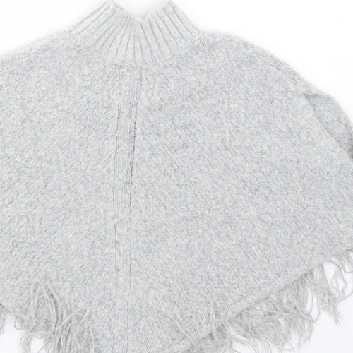 Young Dimension Girls Grey  Knit Cape Jumper Size 18-24 Months