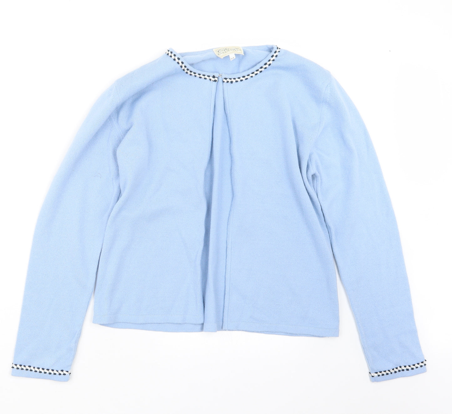 Classic Essentials Womens Blue  Knit Cardigan Jumper Size 14