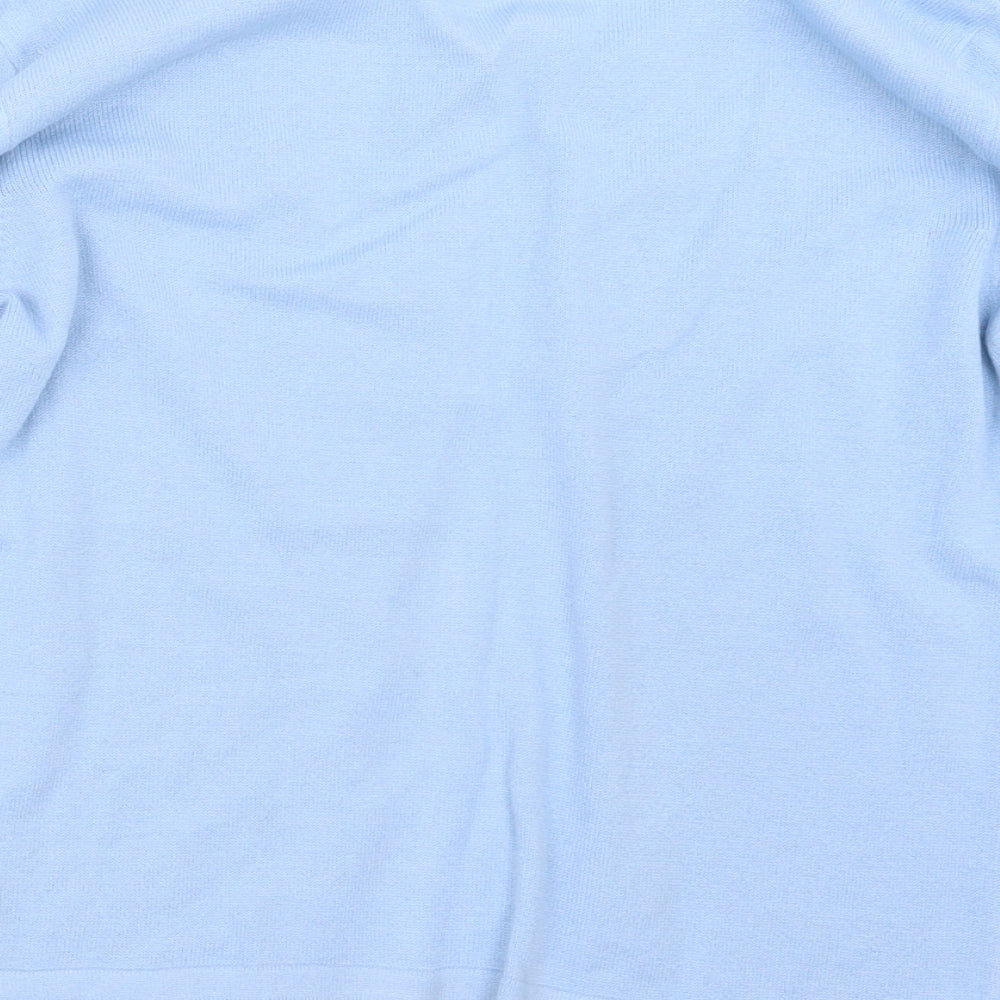 Classic Essentials Womens Blue  Knit Cardigan Jumper Size 14