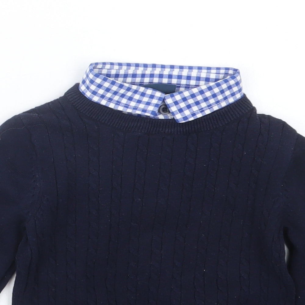 NEXT Boys Blue  Knit Pullover Jumper Size 18-24 Months