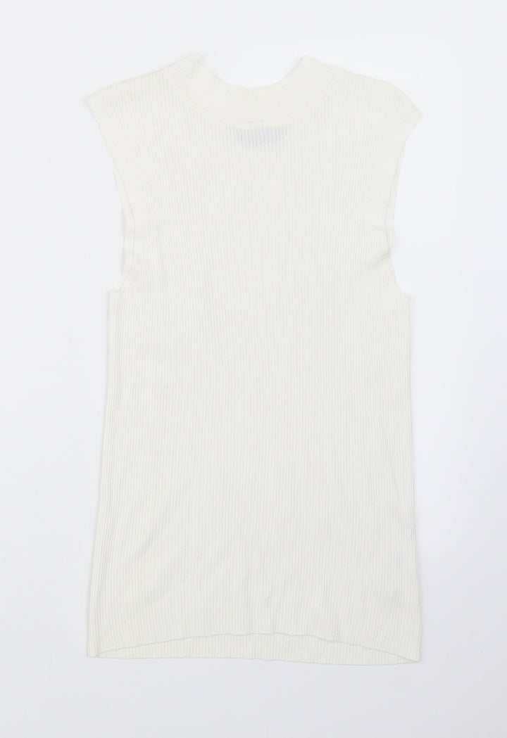 Dorothy Perkins Womens Ivory Basic T-Shirt Size 14