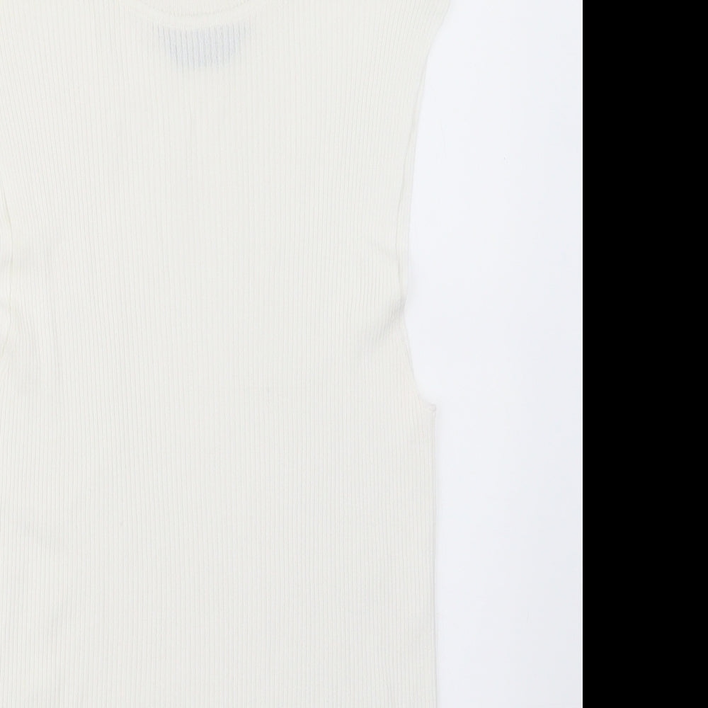 Dorothy Perkins Womens Ivory   Basic T-Shirt Size 14
