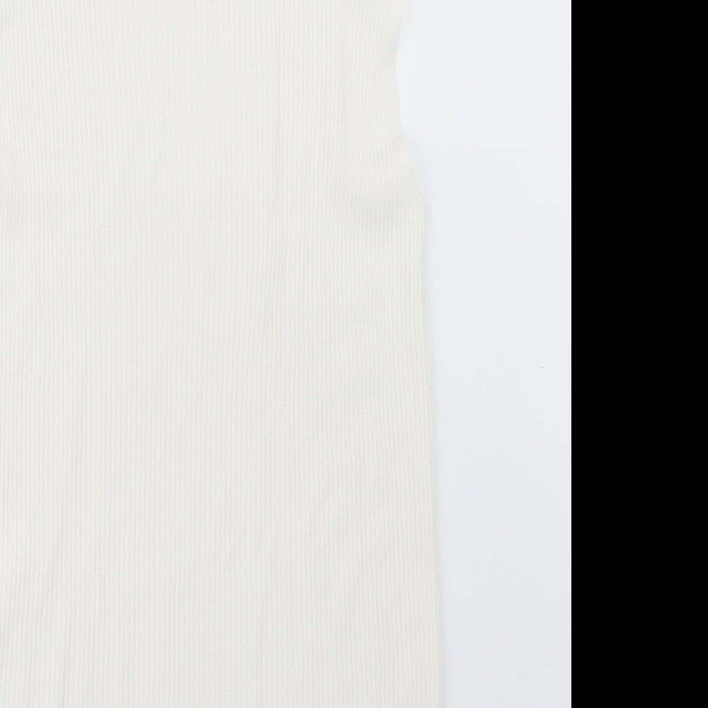 Dorothy Perkins Womens Ivory   Basic T-Shirt Size 14