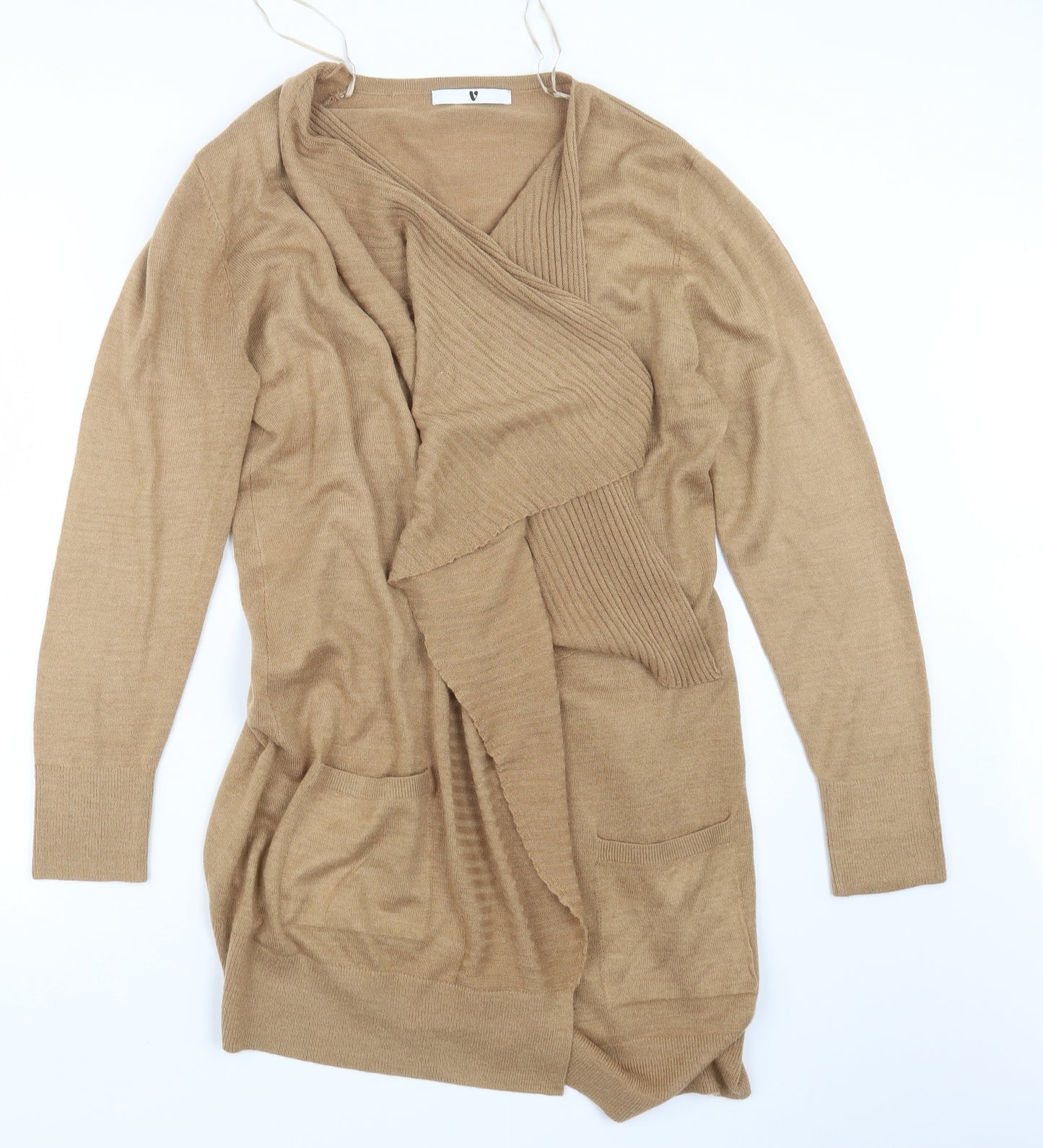 Very Womens Beige  Knit Cardigan Jumper Size 14
