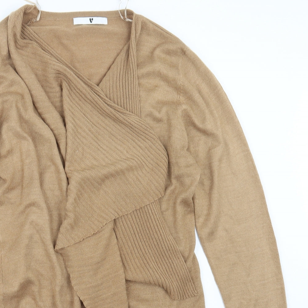 Very Womens Beige  Knit Cardigan Jumper Size 14