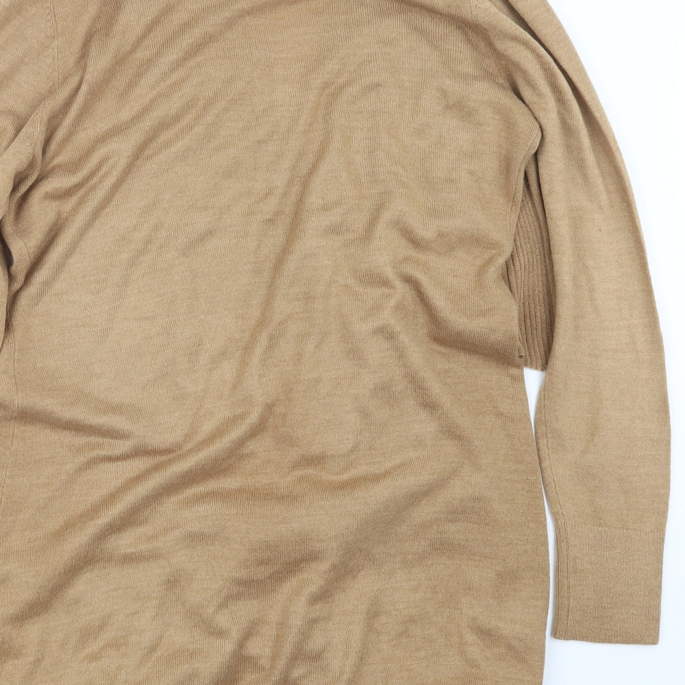 Very Womens Beige  Knit Cardigan Jumper Size 14