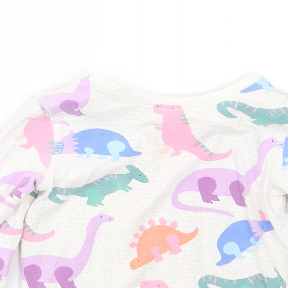 Marks and Spencer Girls Pink Geometric  Basic T-Shirt Size 3-4 Years