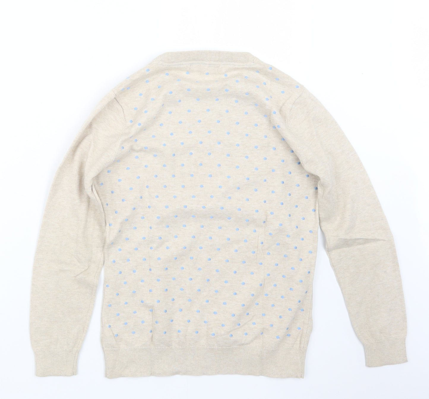 Dickins & Jones Womens Beige  Knit Pullover Jumper Size XS
