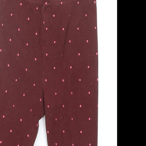 NEXT Girls Red Polka Dot  Capri Trousers Size 12-18 Months