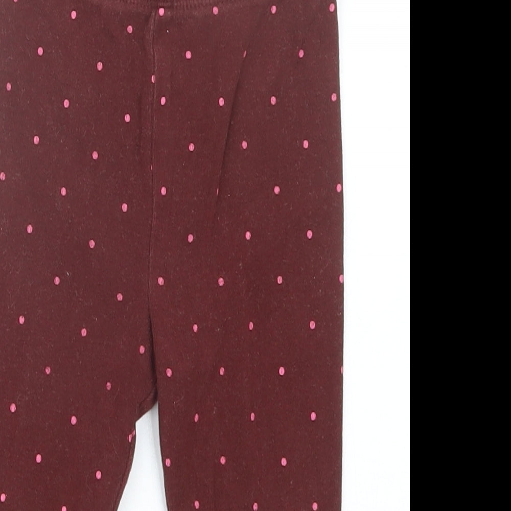 NEXT Girls Red Polka Dot  Capri Trousers Size 12-18 Months