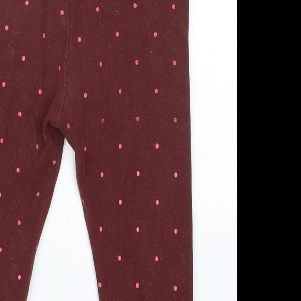 NEXT Girls Red Polka Dot  Capri Trousers Size 12-18 Months