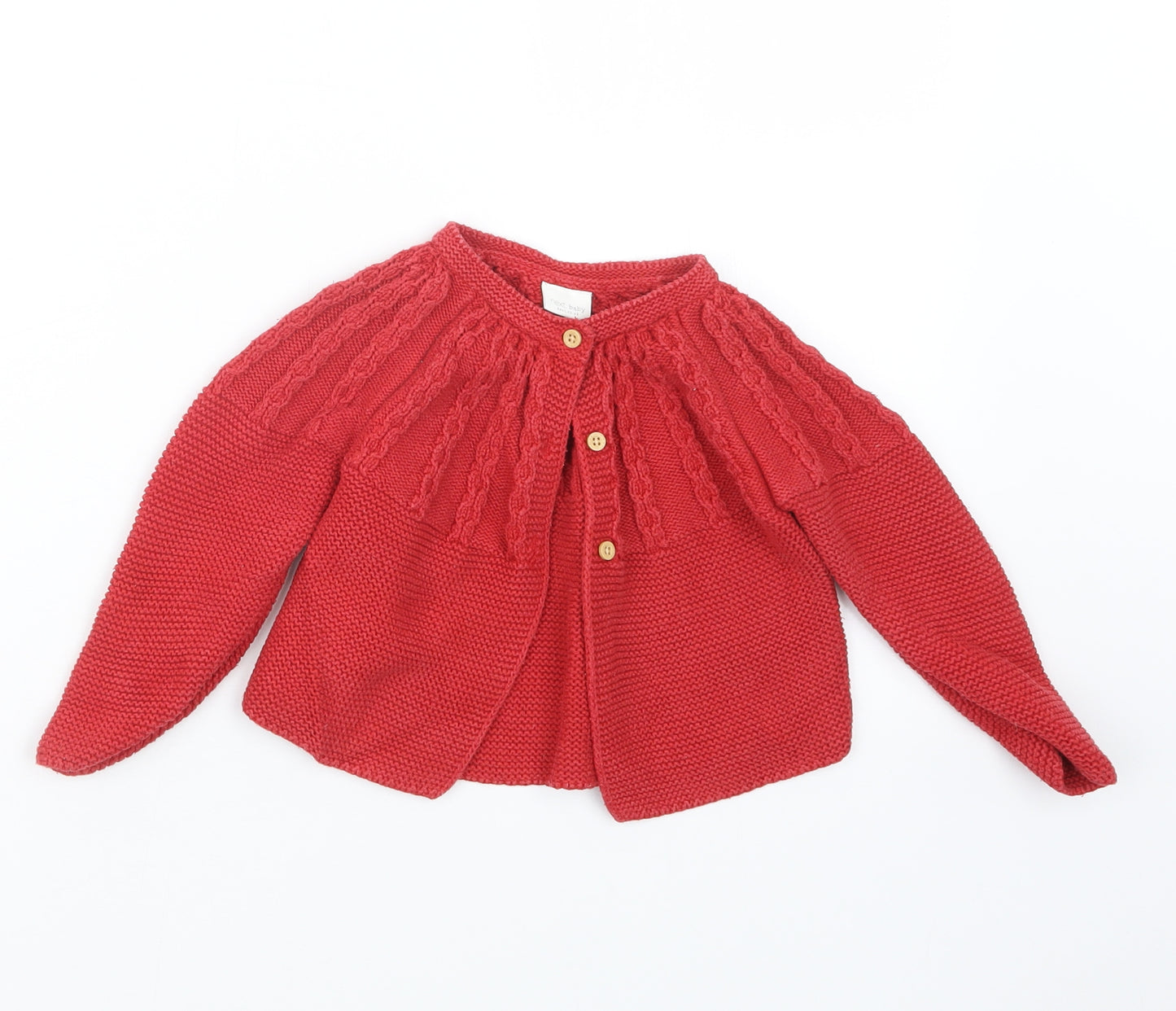 NEXT Girls Red  Knit Cardigan Jumper Size 18-24 Months