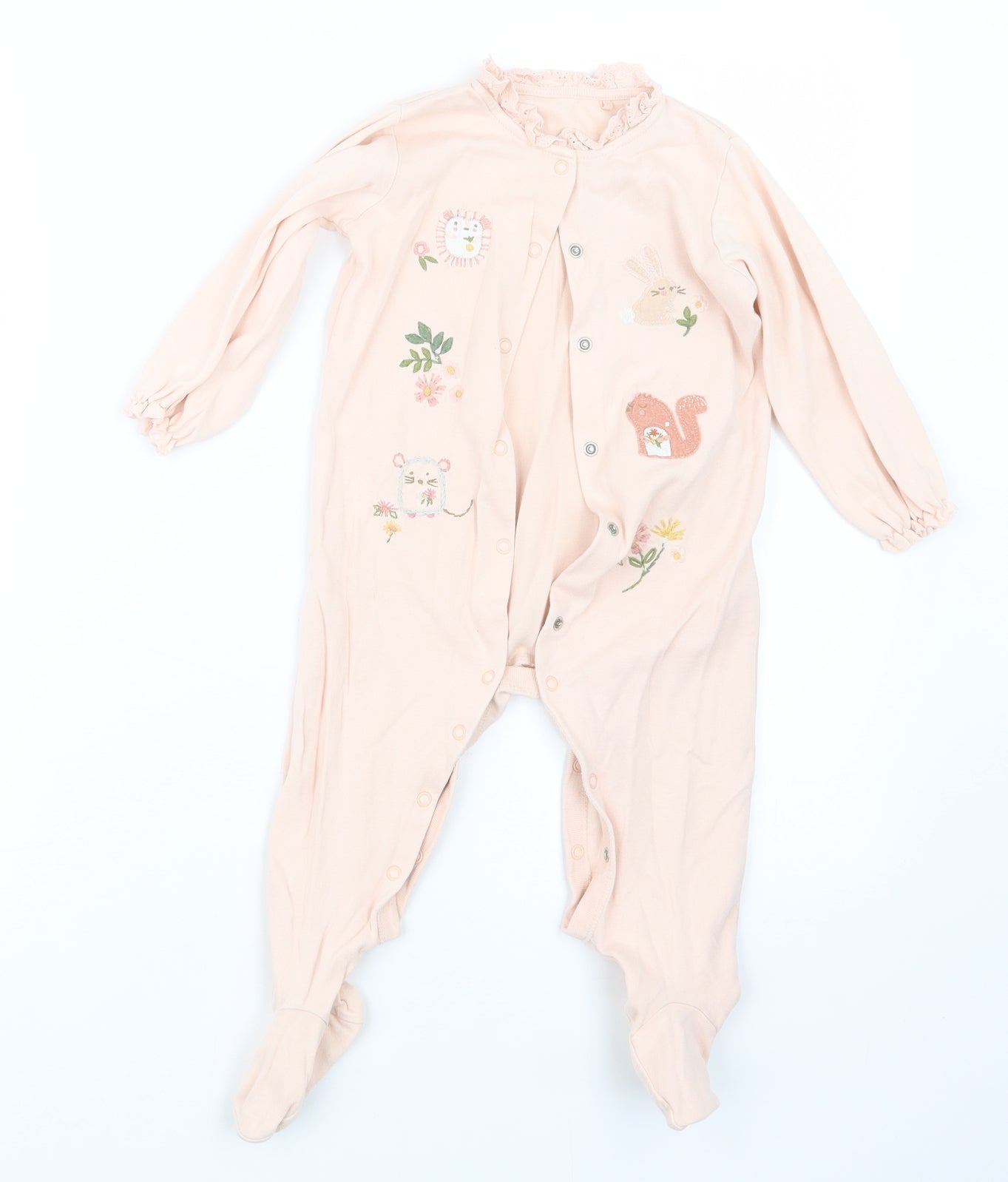 NEXT Girls Pink Geometric  Babydoll One Piece Size 12-18 Months