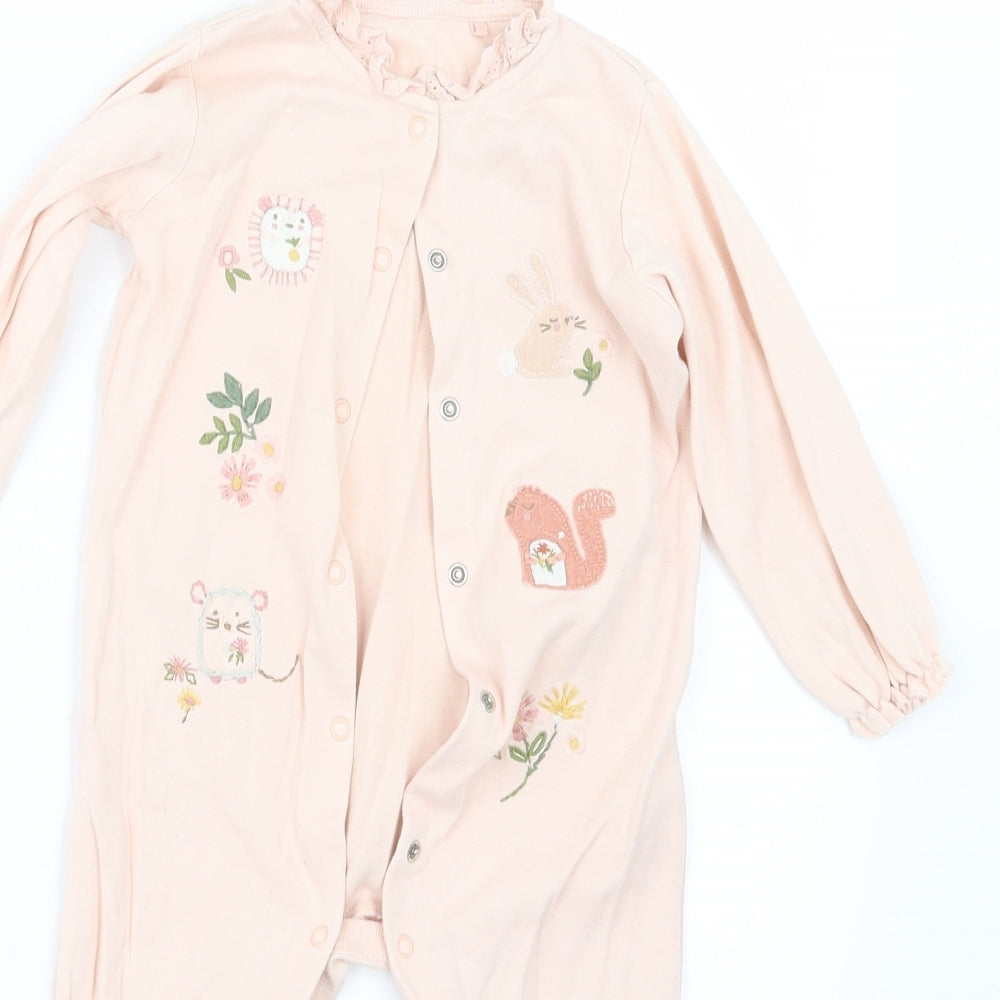 NEXT Girls Pink Geometric  Babydoll One Piece Size 12-18 Months