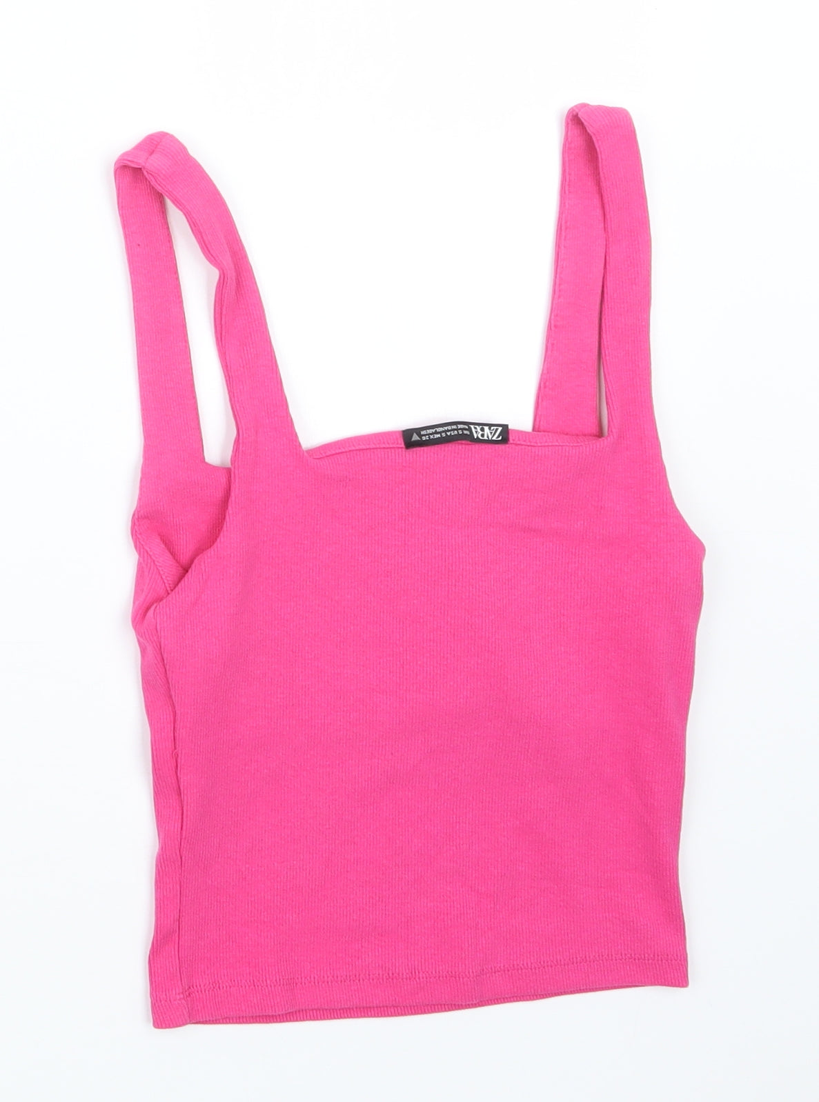 Zara Womens Pink   Cropped T-Shirt Size S
