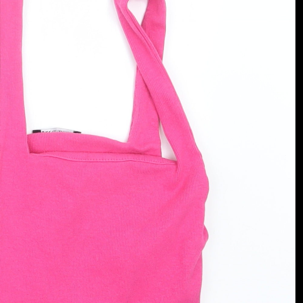 Zara Womens Pink   Cropped T-Shirt Size S