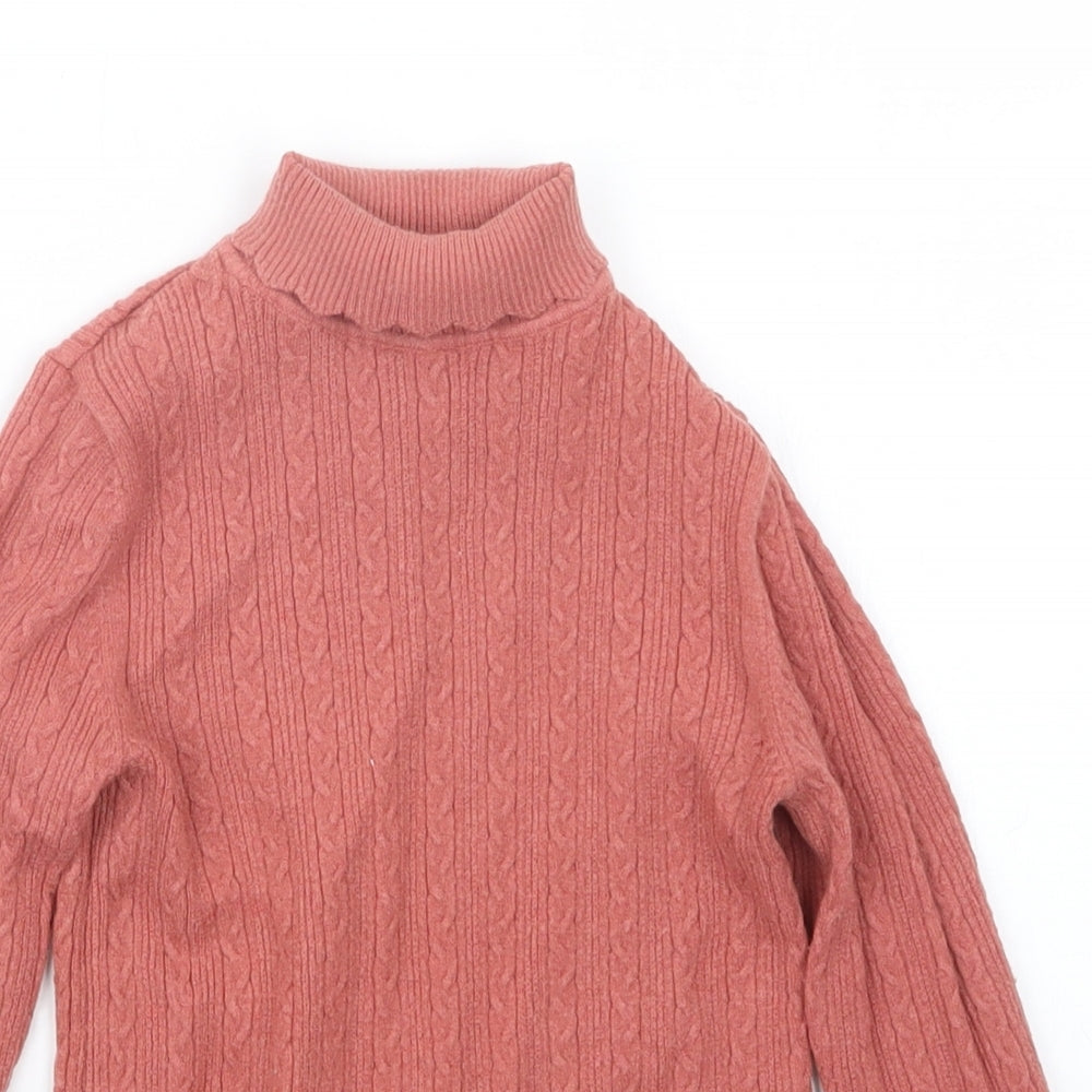 George Girls Pink  Knit Pullover Jumper Size 5-6 Years