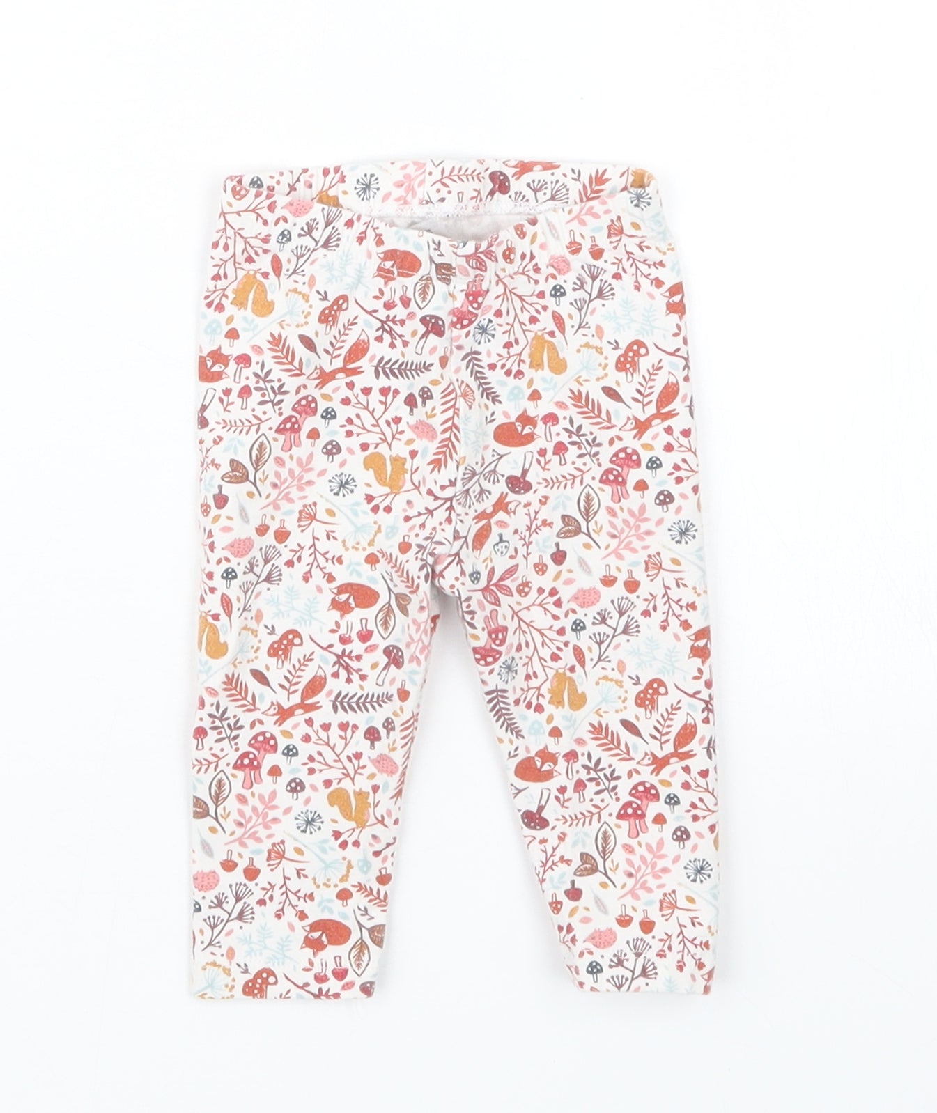 Nutmeg Girls Pink Geometric  Capri Trousers Size 3-6 Months