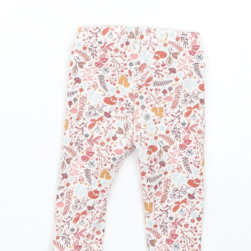 Nutmeg Girls Pink Geometric  Capri Trousers Size 3-6 Months