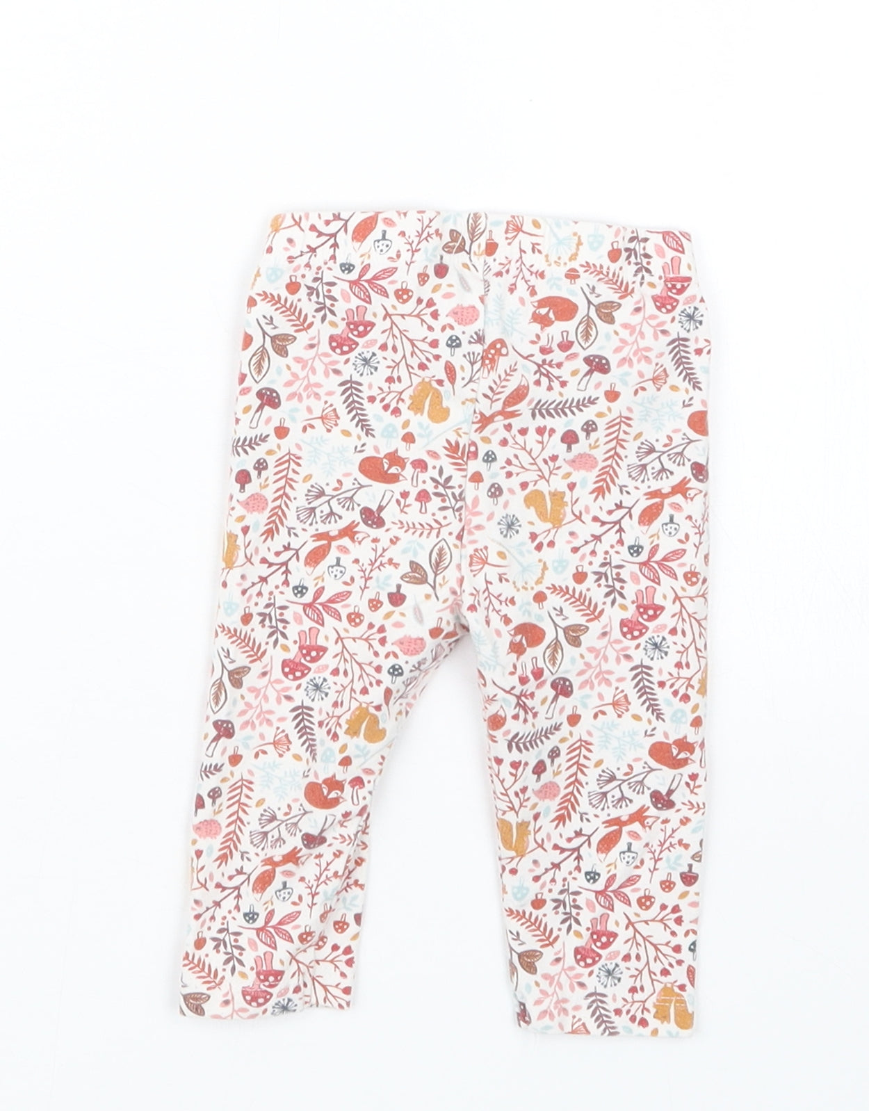Nutmeg Girls Pink Geometric  Capri Trousers Size 3-6 Months