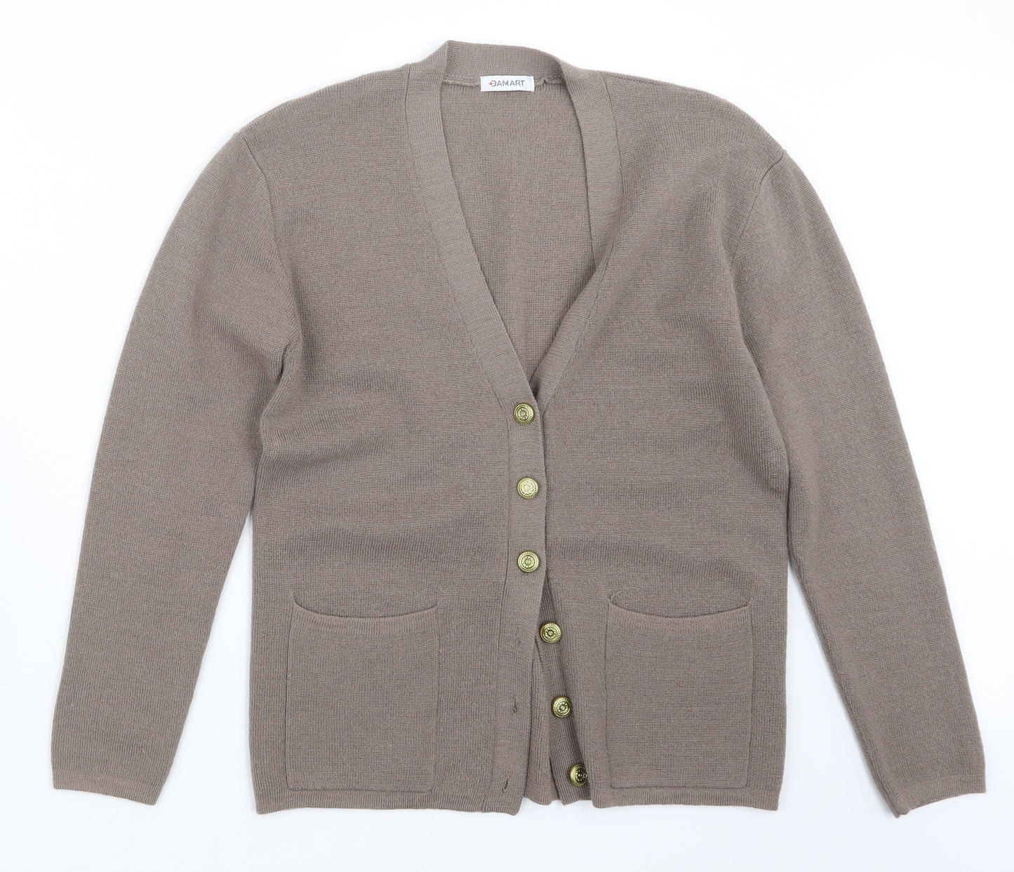Damart Womens Beige  Knit Cardigan Jumper Size 10
