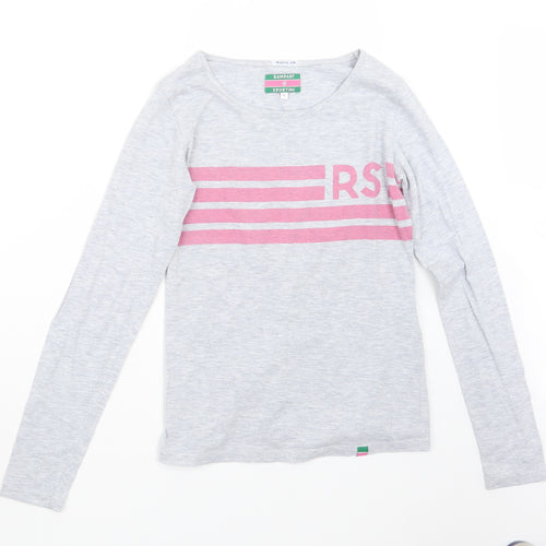 Rampant Sporting Womens Grey   Basic T-Shirt Size 6